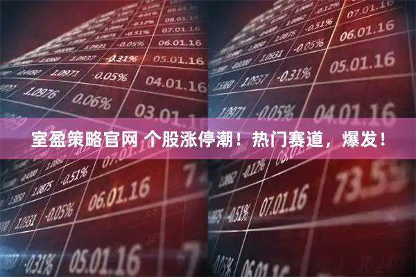 室盈策略官网 个股涨停潮！热门赛道，爆发！