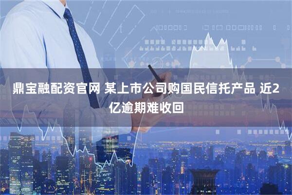 鼎宝融配资官网 某上市公司购国民信托产品 近2亿逾期难收回